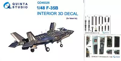 Quinta Studios 1/48 F-35B LIGHTNING II 3D DECAL COLORED INTERIOR SET Italeri • $12.99