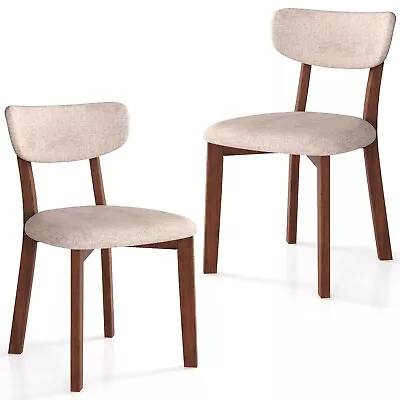 2PCS Modern Dining Chairs Upholstered Kitchen Chairs Armless Side Chairs • £96.95