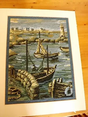 Harbour & Fishing Boats Completed Wool Tapestry Marine Bretonne By Margot • $19.73