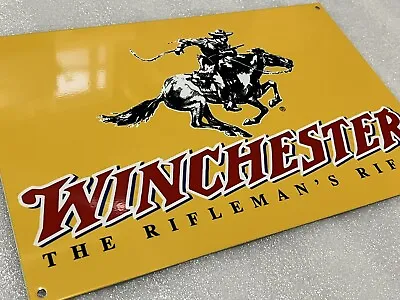 12in Winchester Rifleman Rifle Ammunition Ammo Vintage Style Steel Sign • $49.99