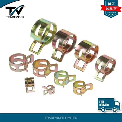£2.39 • Buy 10 X Mini Hose  Fuel Line Hose Spring Clips Water Pipe Air Tube Clamps 5mm-16mm