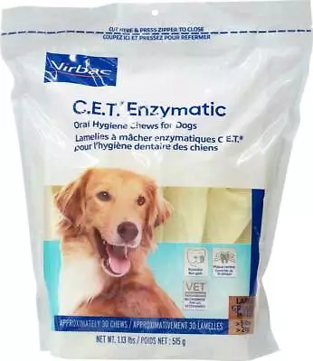 Virbac 90607 CET Enzymatic Oral Hygiene Chews For Large Dogs - 30 Chews • $22.41