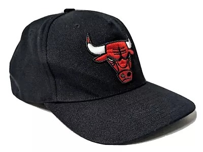 Mitchell And Ness Chicago Bulls Snapback Cap Black & Red Bull Adjustable Fit • $20