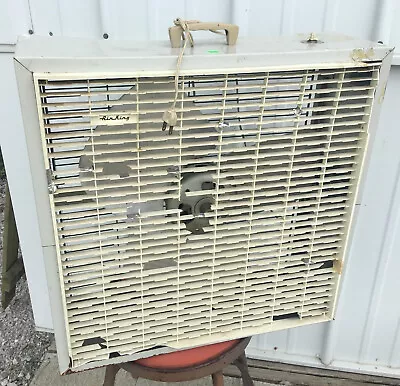 Berns Air King 2 Speed 3 Metal Blade 20'' Box Fan Vintage Window 749 • $59.99