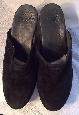 UGG AUSTRALIA W Abbie Black And Tan Studded Clogs Shoes Size 8/39 • $42.99
