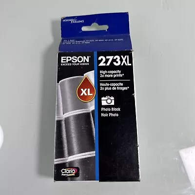 Genuine Epson 273XL PHOTO Black Ink XP610 XP800 XP810  XP710 XP510 New Open Box • $9.59