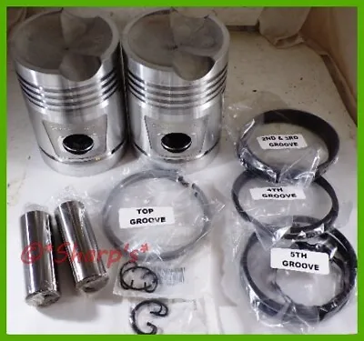 John Deere B 50 Piston Kit * .045 * Fits 201000  * Pistons Rings Wrist Pins SET • $427.17