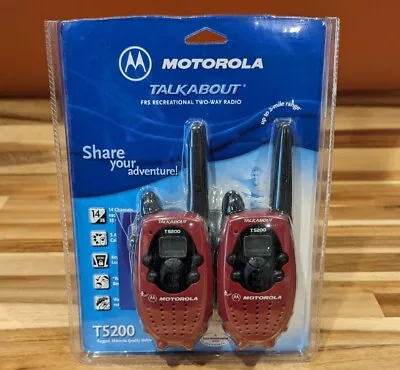 New Open Box Motorola TalkAbout T5200 AA 2-Mile 14-Channel FRS Two-Way Radio • $45