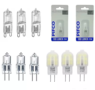 Halogen G4 G9 Capsule Halogen LED Light Bulb Multi Pk White 10 18 20 25 33  • £3.75