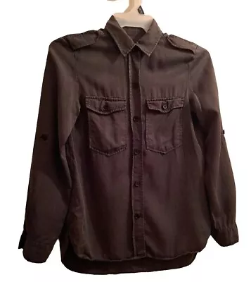 $24.99 • Buy Zara Premium Denim Collection Women's M Green Oversized Shirt Jacket Shacket