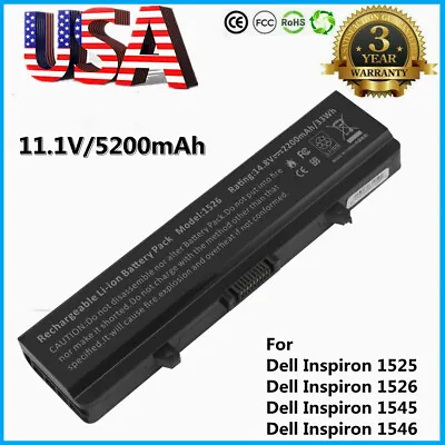 GW240 X284G Battery For Dell Inspiron 1525 1526 1440 1545 1546 1750 HP297 M911G • $24.95