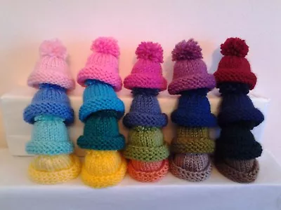  Hand Knitted Egg Cosy/cosies  Small Hats Set Of 5. • £4.99