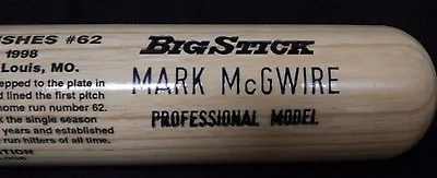 Mark McGwire 1998 Rawlings Big Stick Baseball Bat Limited Edition 916/19998 • $74.99
