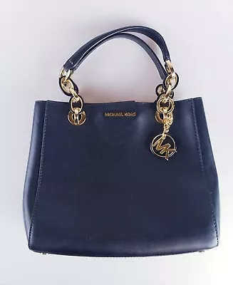 New Without Tags MICHAEL KORS Cynthia Medium Satchel Black Bag Saffiano Leather • $119.95