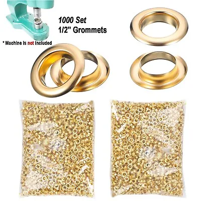 Grommets & Washers 1000 #4 1/2  Brass Eyelet Die Sign Grommet Machine Press Tool • $22.99