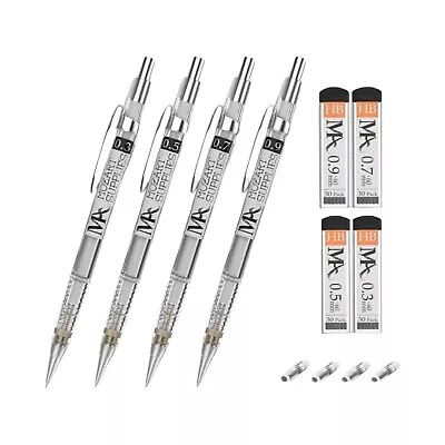 MozArt Essential Mechanical Pencil Set - 4 Sizes: 0.3 0.5 0.7 • £6.49