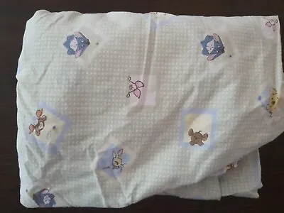 Vintage Disney Classic Winnie The Pooh & Friends Baby Fitted Crib Sheet Green  • $11.99