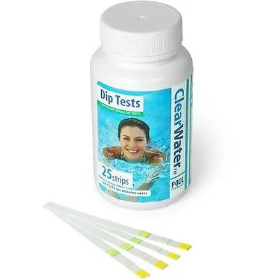 Clearwater Dip Test Strips 25 Spa Swimming Pool Hot Tub Home Chemicals Lay-z-Spa • £8.49