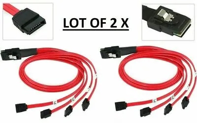 2 X Mini 10Gbps SAS SFF-8086 26Pin To 4 SATA 7Pin HDD Splitter R79575-6004 • $9.99