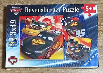 🌟 Ravensburger Disney Cars - Adventure On The Road 3 X 49 Piece Jigsaw NEW🧩 • $44.99