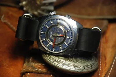 Vintage Collectible USSR Mechanical ALARM Wristwatch   Poljet  18Jewels Watch • $89