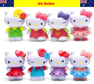 Hello Kitty Miniature Birthday Cake Toppers Set Collectable Figurine Toy DecoPVC • $24.99