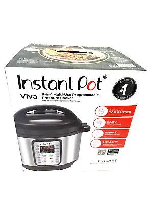 Instant Pot Viva Black Multi-Use 9-in-1 6 Quart Pressure Cooker • $99.99