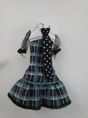 Monster High Frankie Stein Doll Dress First Wave Plaid Blue Tie • $13