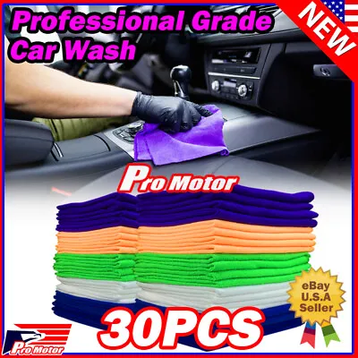 Microfiber Cleaning Cloth Rag Shop Towel Wipers Car Wash Detailing Kitchen Sweep • $12.50