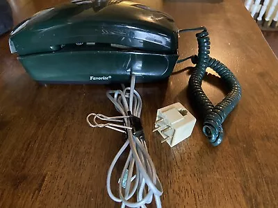 Vintage Bell Push Button Phone. Forest Green. It Works. • $7.99