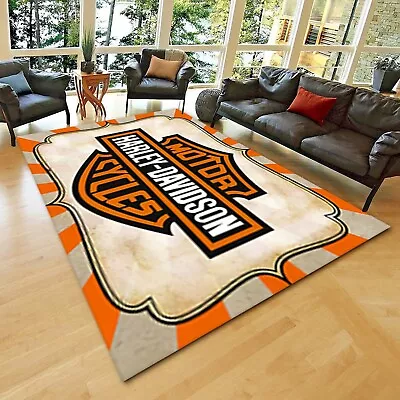 Harley Davidson Rug Motorcycle Them Rug Living Room Rug Popular Rug Gift • $12.35