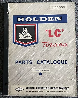 1970 GMH Holden Torana LC Parts Catalogue Manual Nasco S SL GTR 2250 2600 186X • $120