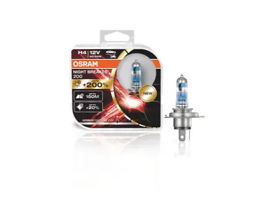 Osram 9003 H4 Night Breaker 200 Halogen Headlight Bulbs | 64193NB200 | Pack Of 2 • $36.99