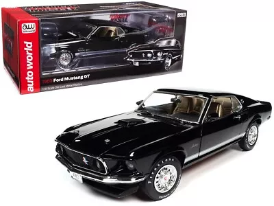 1969 Ford Mustang Gt 1/18 Diecast Car By Auto World Amm1292 • $139.99