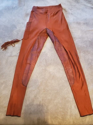 $125 • Buy Aanstadt Das Deerskin Full Seat Breeches - Rust W/Rust Leather. Medium