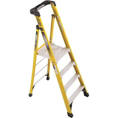 WERNER 4 Ft Fiberglass Podium Ladder 6 Ft. Reach & 375 Lbs. Load Capacity • $289.99