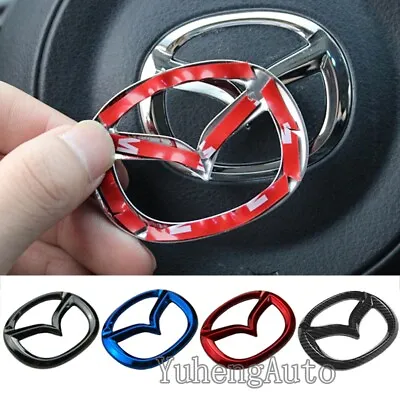 1PC Modified ABS Car Steering Wheel Center Emblem Badge Sticker For Mazda 3 CX5 • $15.45