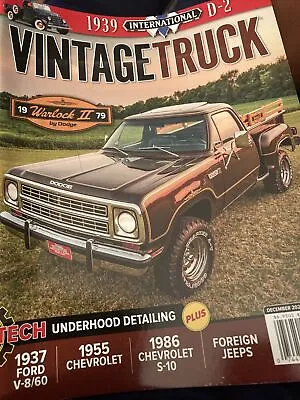 VINTAGE TRUCK  Magazine  December 2021 ‘55 Chevy-1979 Warlock II By Dodge Drw-17 • $7.95