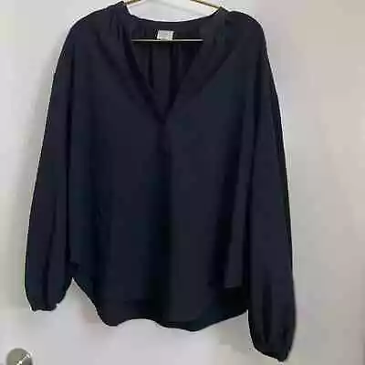 Long Sleeve Lightweight Black V-neck A New Day XL Blouse • $18