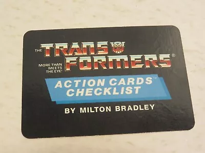 Checklist #96 Transformers Milton Bradley Action Trading Card C • $3.99