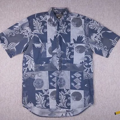 J. Riggins Vintage Men's Small Cotton Hawaiian Button Down Shirt • $10.97