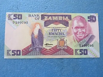 $1.25 • Buy Bank Of Zambia 50 Kwacha Note Uncirculated