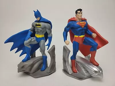 2013 Monogram DC Comics BATMAN & SUPERMAN BOOKENDS Hand Painted Polyresin Statue • $3.67