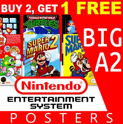 £11.99 • Buy Nintendo NES Game Posters Collection, Big A2 260gsm Posters Prints Art Wall