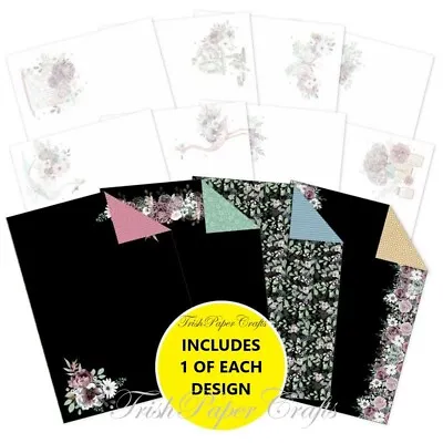 Hunkydory Luxury Dble-Sided Papers & Inserts For Cards~ FLORAL ELEGANCE (A4 12 • £3.75