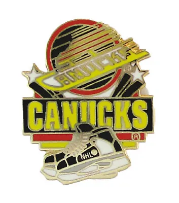 90's Vancouver Canucks NHL Throwback Hockey Skate Logo Pin • $8.05