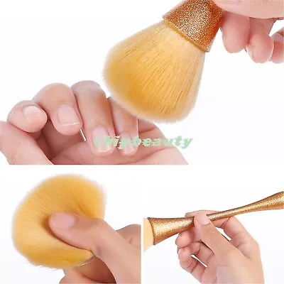 Nail Art Makeup Dust Brush Remover Manicure Acrylic Dipping Powder Cleaner • $7.99
