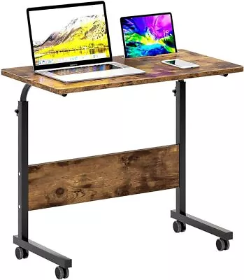 Rolling Laptop Desk Cart Height Adjustable Sofa Workstation 31.4 Inches Mobile • $49.29