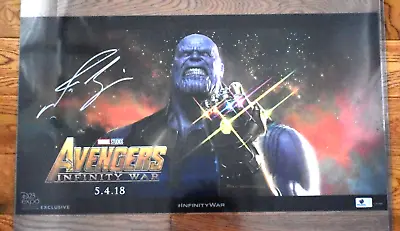 20  X 11  Avengers: Infinity War D 23 Poster Signed By Josh Brolin Thanos COA • $250