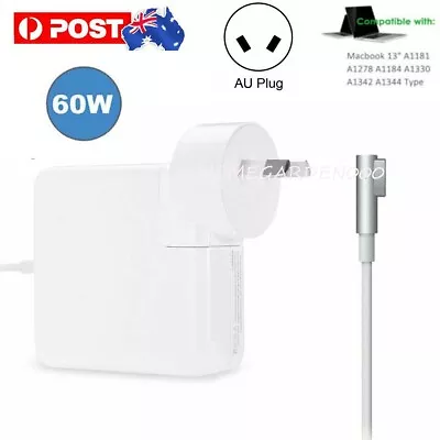 60W Charger For Apple MacBook Pro 13  A1278 Mag 1 L-Tip Shape AC Adapter Laptop • $21.99